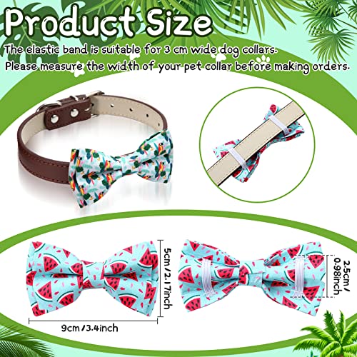 50 Pieces Summer Collar Dog Bow Ties Hawaiian Dog Collar Accessories For Dogs Bow Ties Attachment With Elastic Bands Dog Collar Detachable Charms For Dogs Collar Accessories Summer Hawaiian Costume #TOP2