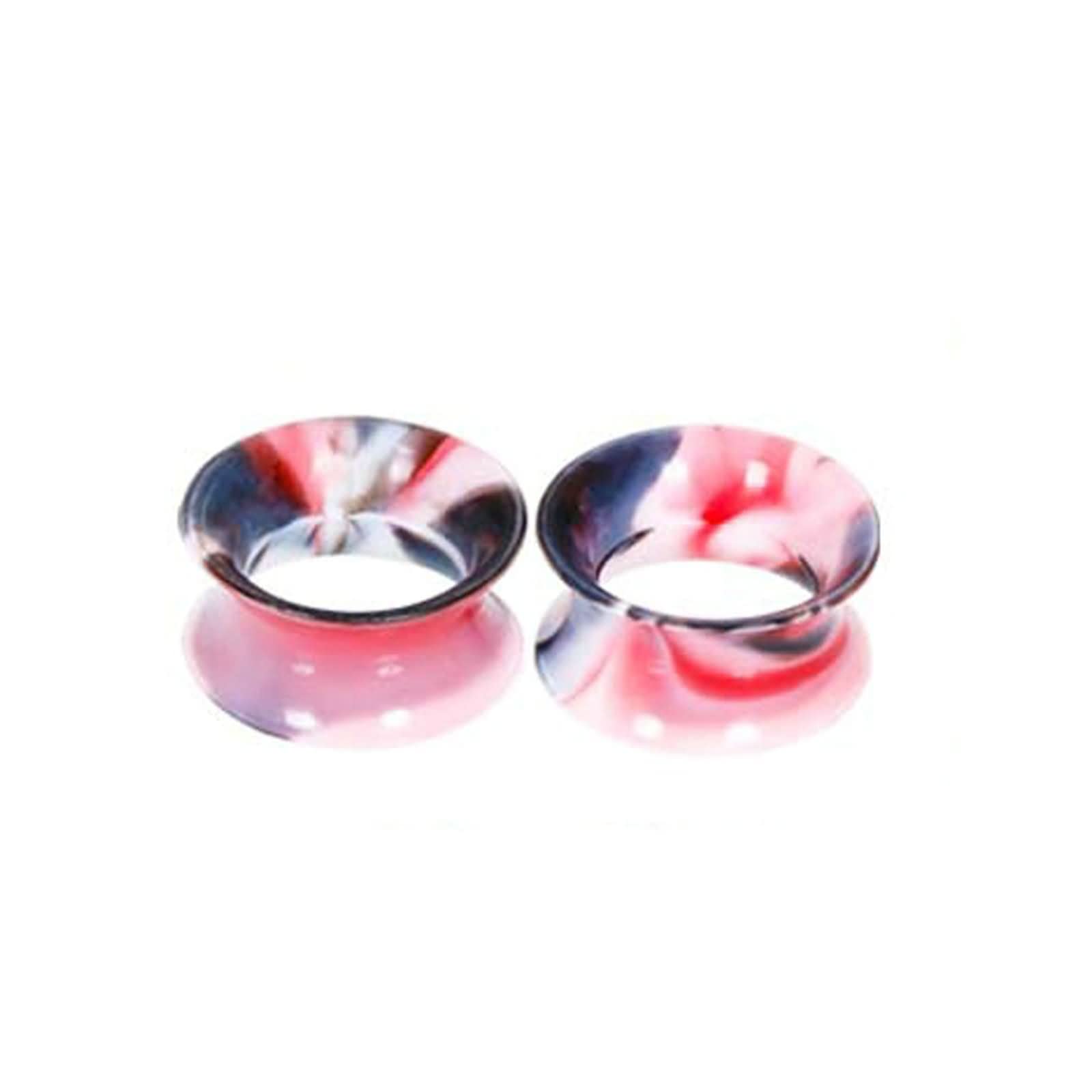 Daesar Ohr Plug Silikon, Tunnel 6-25MM Multicolor Hoop Ohrringe Piercing Ohr Expander Set
