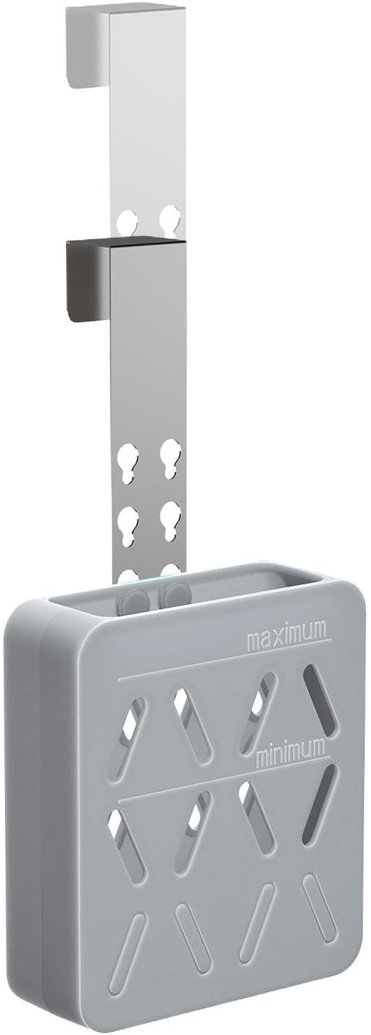 Toilet Tank Tablet Holder, Adjustable Cleaning Tab Basket, 4x2 Inch Storage Case with Secure Hooks, Professional Bathroom Accessory, White with Mesh Style, Maintenance Gear for Home & Hotel