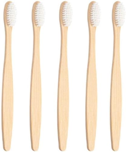 Cepillo de dientes manual de madera de bambú cepillo de dientes vegano de carbón de leña suave cepillo de madera biodegradable para adultos niños