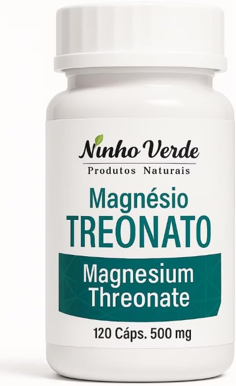 Ninho Verde Magnesio L-treonato (Magnesio L-Treonato) 120 Cápsulas 500mg - Hecho en Brasil