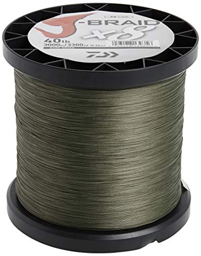 Daiwa J-Braidx8, Bulk, Dark Green, Mono Dia.= 8Lb. #TOP2