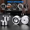 Facmogu 4PCS Silver Aluminum Alloy Speaker Isolation Feet, Turntable Isolation Pad for Reduce Vibration & Resonance, Speaker Spike Pads with Non-Slip Rubber Ring for Amplifier HiFi Devices Recorder CD