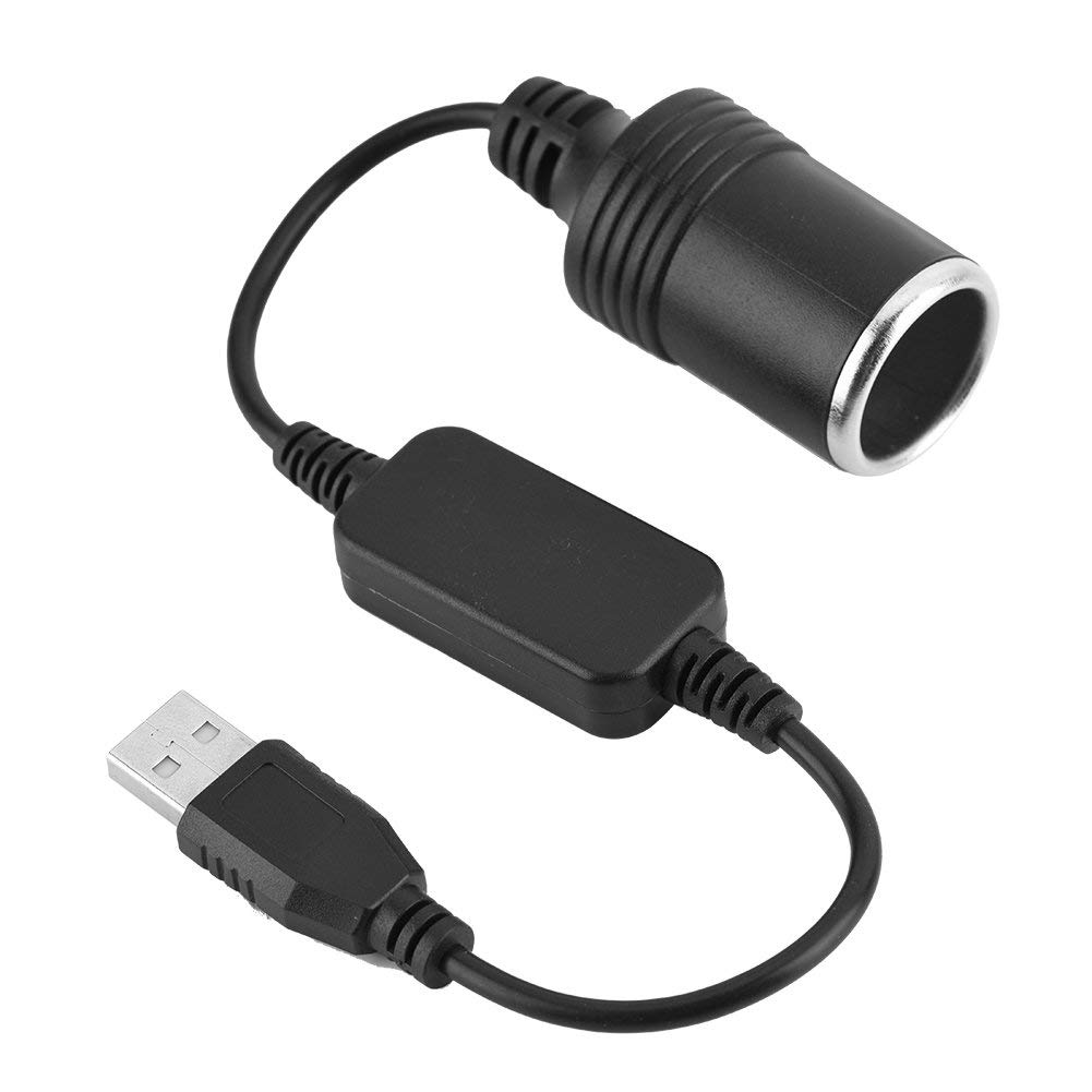 BKN 5V USB a Male to 12V Car Cigarette Lighter Socket Female Converter Cable USB 5V to 12V Power Bank Adapter GPS Socket Wired for Dash Cam, GPS, LED Light Strips, Car Purifier-image-12