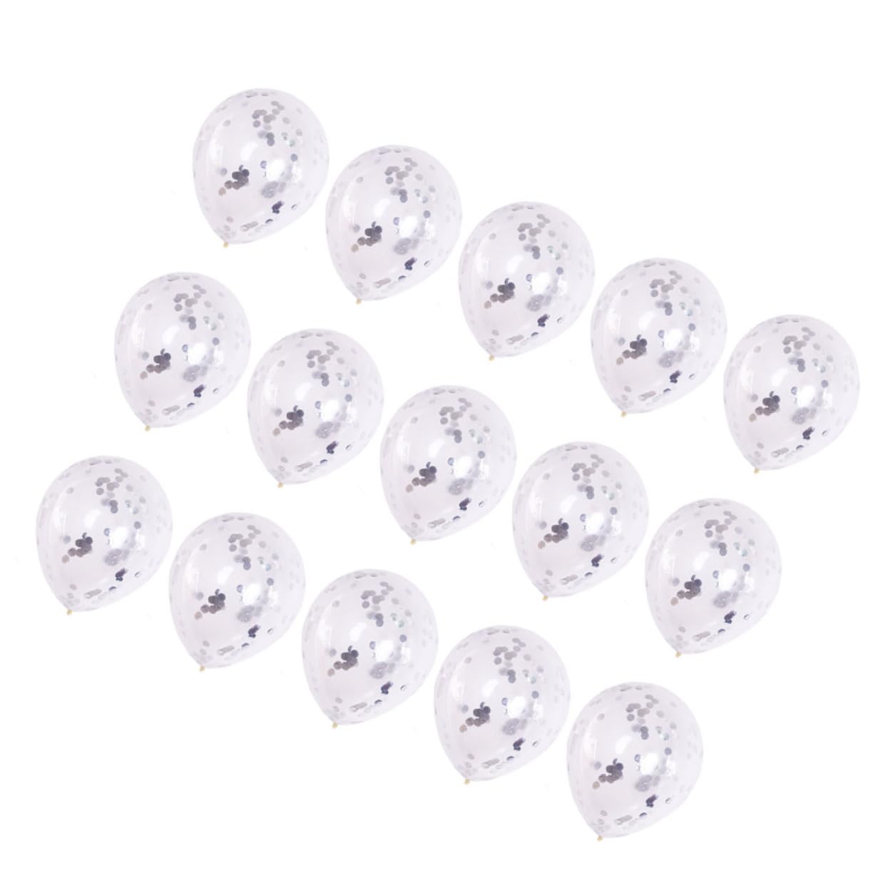 Toyvian 45pezzi Palloncini Trasparenti Con Glitter Per Decorazioni Di Compleanno e Matrimonio Accessori Festivi Per Feste Adatti Ogni Occasione Glitter Argento