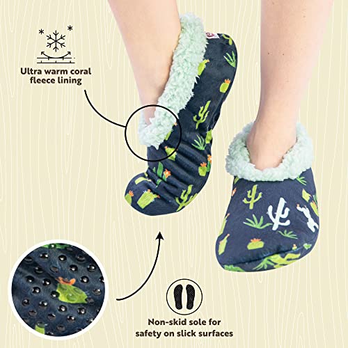 Image of Lazy One Fuzzy Feet Slippers for Women, Cute Fleece-Lined House Slippers, Cute Slipper Socks