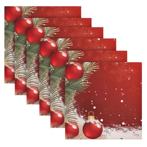 Set de 6 Servilletas de Tela Navidad Multicolor 20x20 pulgadas miniatura 2