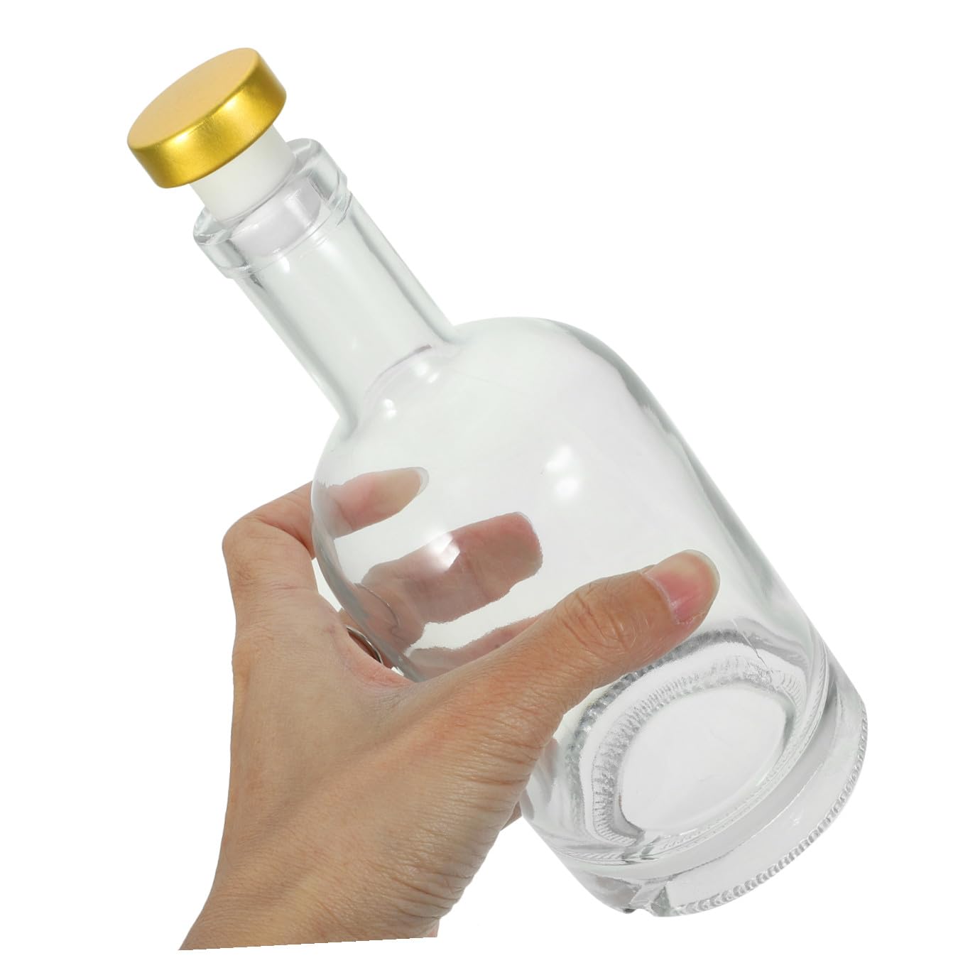 2 Stück-Pack Wodkaflaschen aus Glas 375ml Transparent Dickwandig