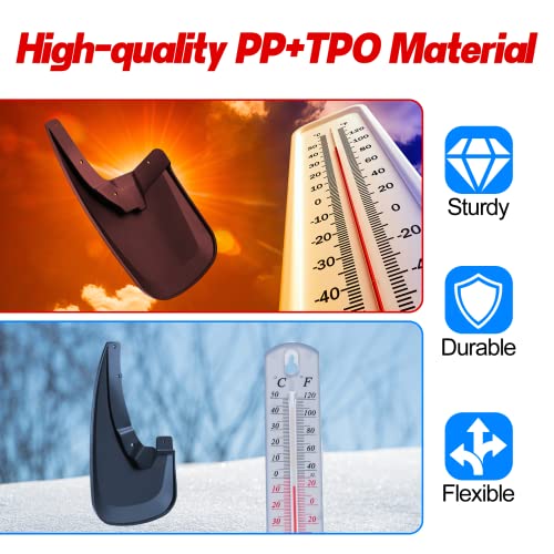BDFHYK Mud Flaps Splash Guards 4PCS Front & Rear Side Mud Guards Compatible with Dodge Ram 1500 2500 3500 (2009-2022) Without OEM Fender Flares by BDFHYK - Used condition - Image 8