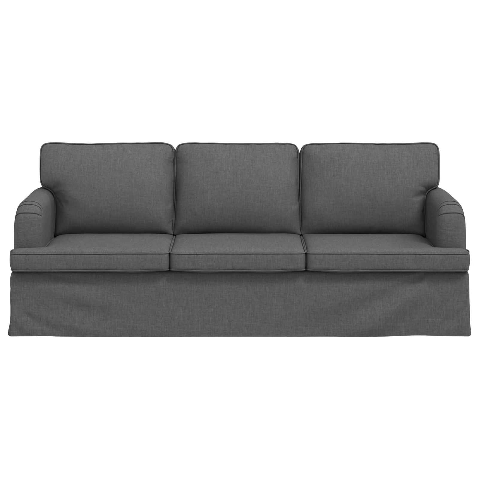 Gecheer Divano modulare Moderno, Design Minimalista configurabile, Tessuto Grigio Scuro, Struttura Metallo e Legno, 201x80x85 cm, per Soggiorno e Camera da Letto