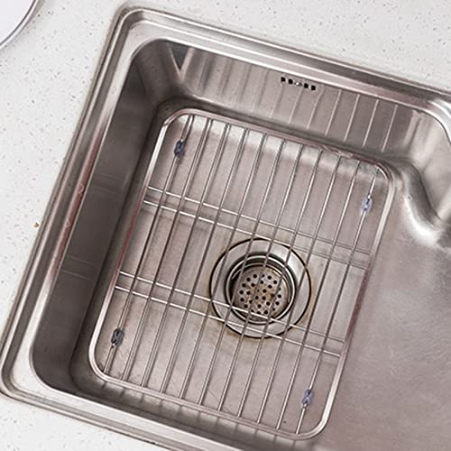 Cestello scolapasta in acciaio inox per lavello scolapiatti multifunzione da cucina frutta verdura piatto scolapiatti griglia di protezione per lavello da cucina per cucina domestica/argento