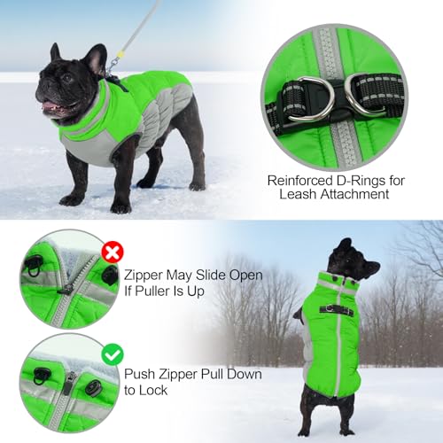Image of Waterproof Large Dog Coat, Warm Dog Jacket with Harness Built in 3XL