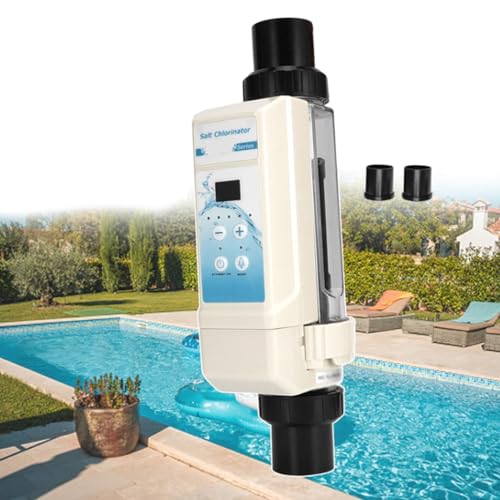 Oiyekntd Clorador de Agua Salada para Piscinas con Panel de Control LED, máquina de Cloro automático para Piscinas enterradas. 50M³/12g/h