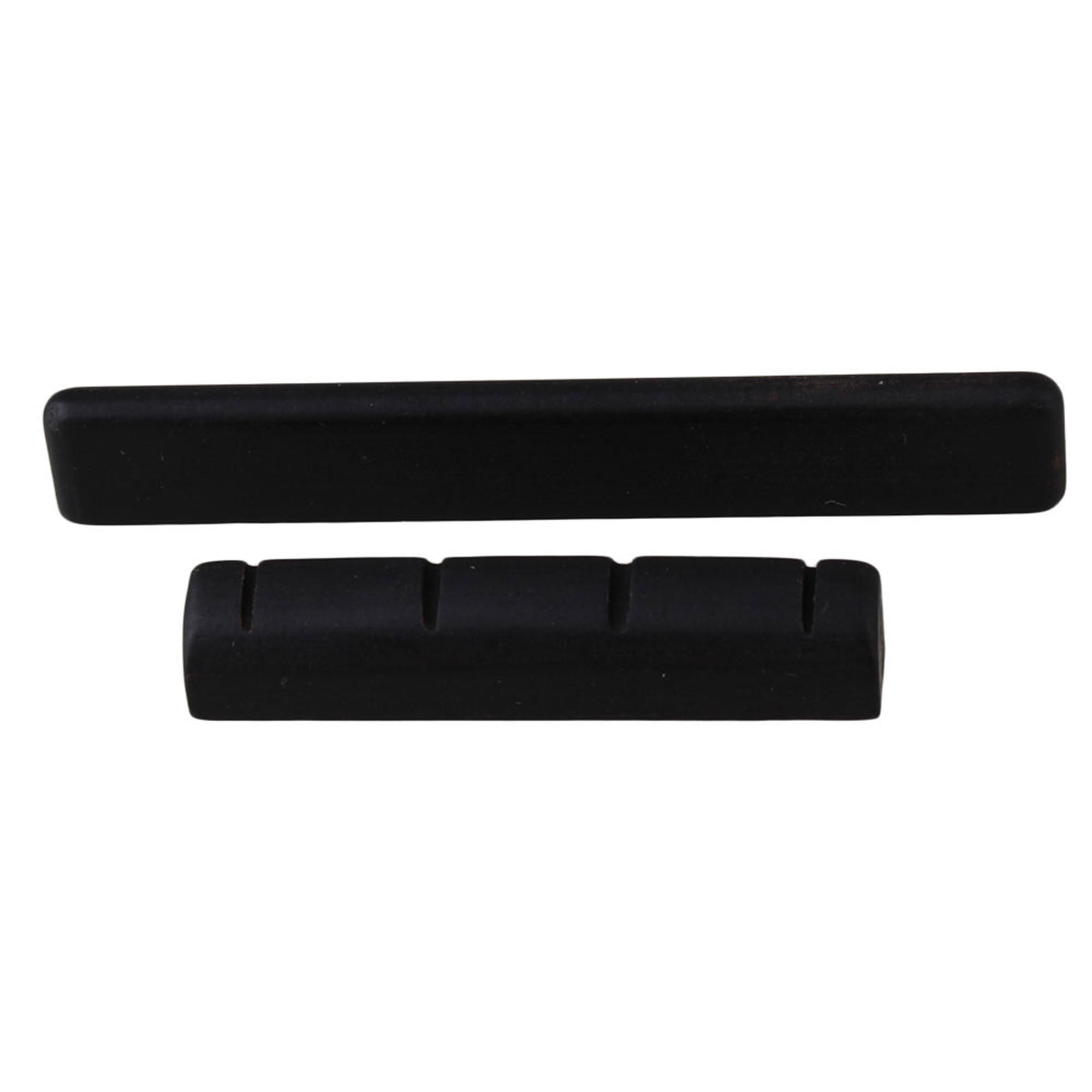 BQLZR 35x5x7mm Black Ebony Bridge Saddles and Nuts for 4 Strings Guitar Replacement Parts Pack of 50