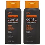 Cantu Men's 3 In 1 Shampoo/Conditioner/Body Wash 13.5oz Pack of 2