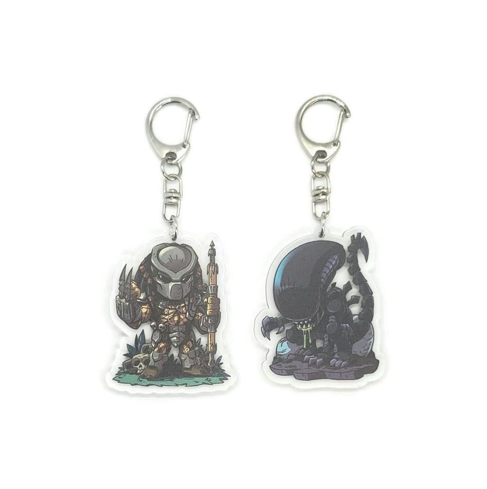 EBTY DREAMS Inc. - Set of 2 Alien VS Predator AVP Acrylic Keychain