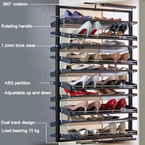 Étagère à chaussures rotative pour gagner de la place dans vos placards étroits - 3