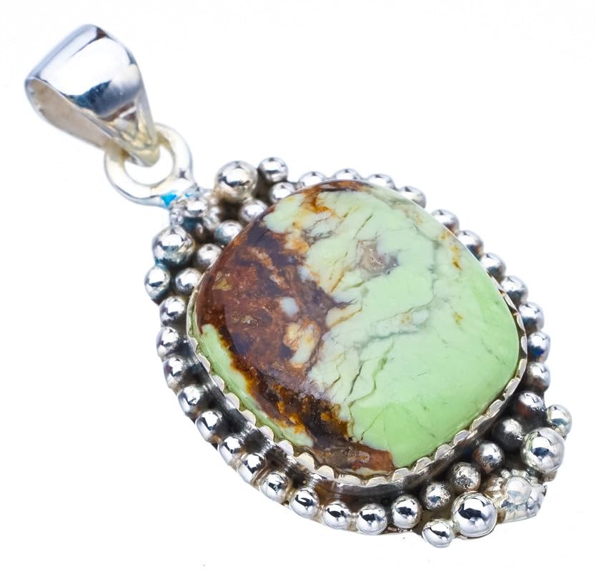 Pendentif variscite australienne fait main, le cadeau idéal en argent 925