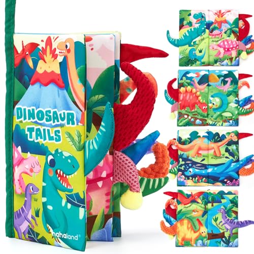 hahaland Jouet de Livre Naissance Bébé 0-3 6 Mois Jouet Livre Suspendre Tissu Montessori Sensoriel pour Bébé 3 6 Mois Jouet Poussette pour Bébé Cadeau de Naissance Anniversaire pour Fille Garçon