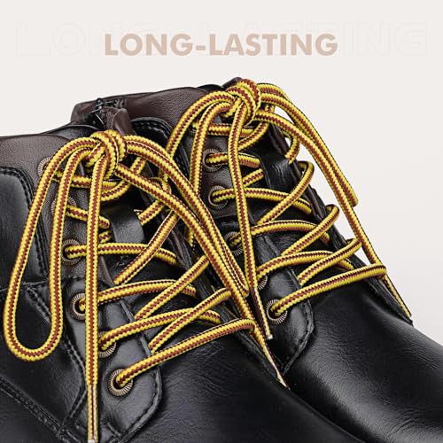 Image of Stepace 2 Pairs Round Heavy Duty Boot Laces for Hiking and Work Boots