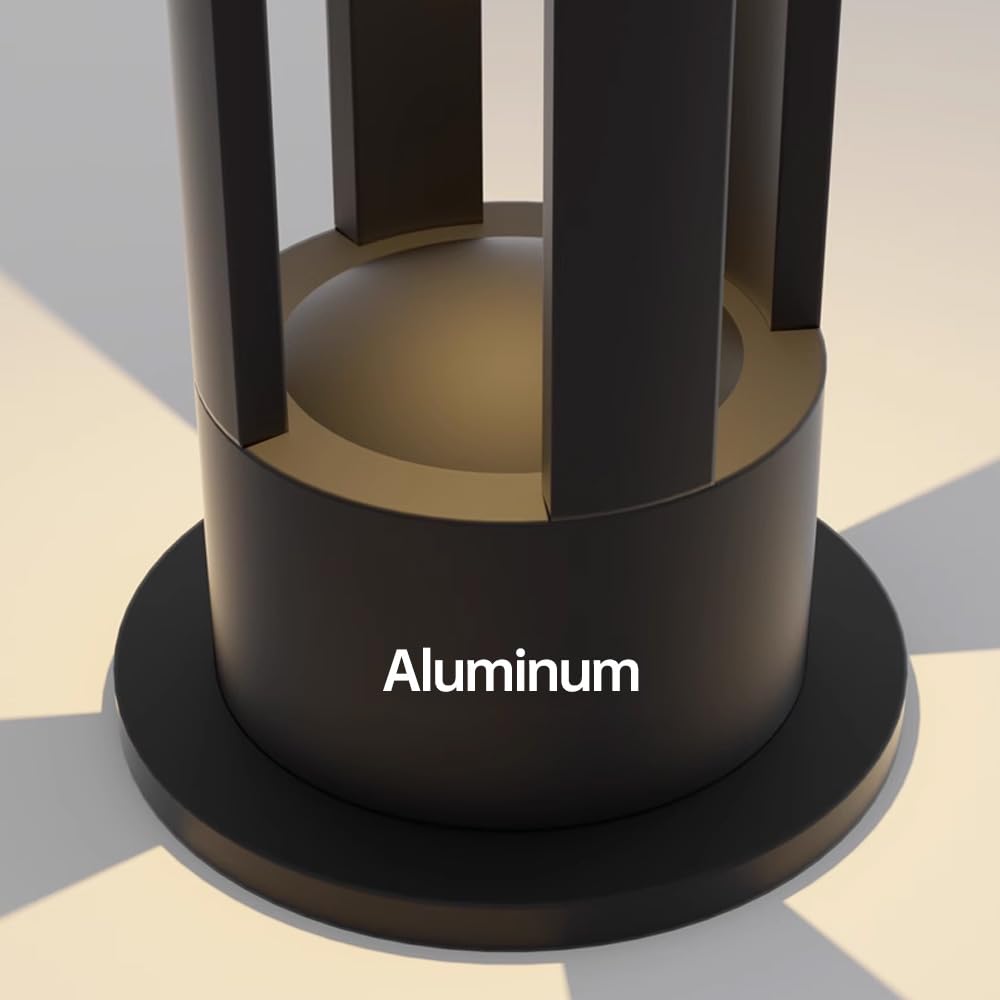 Iluminación de camino moderna Luz de camino de paisaje cilíndrica LED Luz de paisaje impermeable al aire libre negra Lámpara de pie exterior de aluminio a prueba de herrumbre para decoración de patio