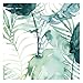 Papier peint adhésif - Palm Fronds In Water Color II - Mural Carré 336 x 336 cm