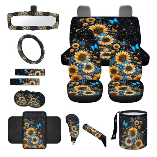 Wanyint sunflower car accessories set