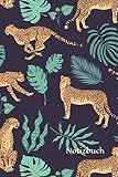 Notizbuch: Gepard Notizbuch | 6x9 Zoll DIN A5 | 100 Seiten liniert | Geparden Notizheft | Urwald Tagebuch | Wildkatze Schreibheft - Geparden Gepard Geschenke 