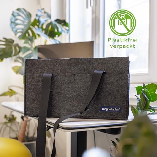 Bolsa para portátil magnetoplan ecoAware en color gris de 420x180x56 mm 6