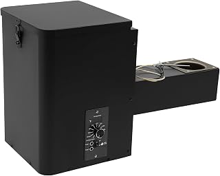 Dfmyhked Pellet BBQ Smoker Hopper Kit - Electric Wood Pellet Smoker 180-450°F Auto Temp Control & Feeding for Grill Smoke Bake Roast (Black)