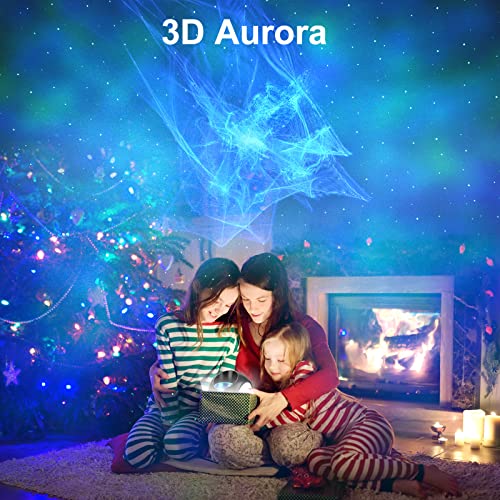 Galaxy Projector,Focasey,Star Projector, Cool 3D Aurora Projector,4 In 1 Multifunctional Star Projector Galaxy Light With Remote Control,Galaxy Projector For Bedroom(Black) #TOP5