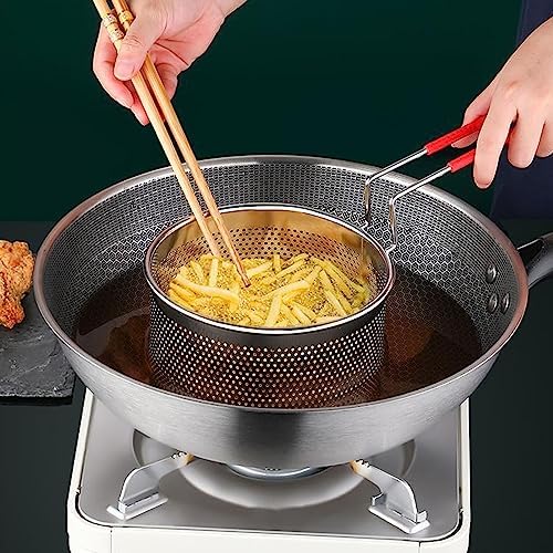 Canasta para freír profunda acero inoxidable con mango miniatura 6
