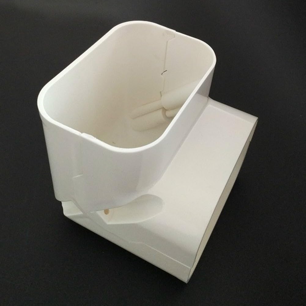 Carcasa decorativa de PVC blanco para aire acondicionado central, 100 x 65 mm, 3 unidades de CA 6P, juego de línea para tubo de protección, fácil de instalar