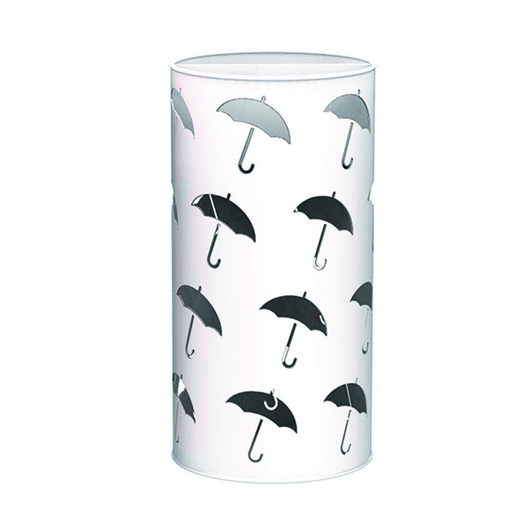 Porte-parapluie bureau en fer forgé noir avec support de rangement vertical