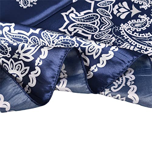 Scarf Silk Feeling Square Satin Head Hair Wrap Large Headwear Fashion Aesthetic Decoration for Women Girls4