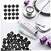 Homoyoyo 50pcs Luer Caps Black Dispensing Needle Adapter Plugs for Glue and Lab Use Prevents Spills and Curing Compatible Tips for Crafts and Industrial Applications