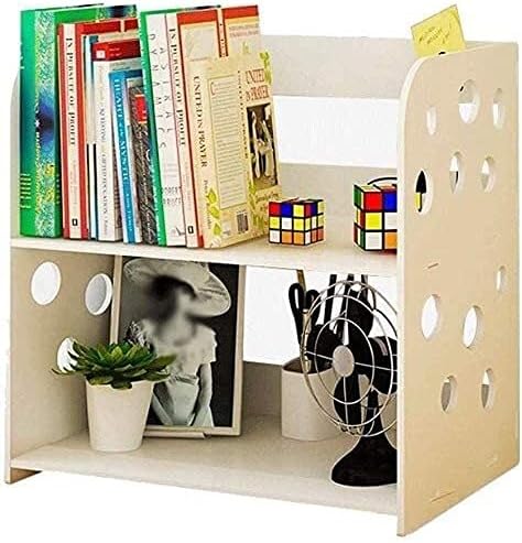 Estanterías para niños, estantes de escritorio, organizador de escritorio, diseño de recorte, organizador de escritorio, estante de dos capas,