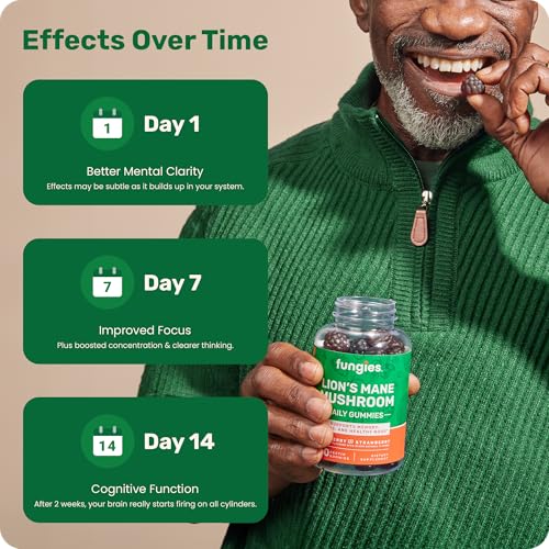 image for Fungies Lion's Mane Mushroom Gummies, Mixed Blueberry & Strawberry Fla