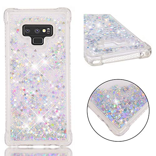 Coque Galaxy Note 9 transparente à paillettes flottantes LEMAXELERS antichoc