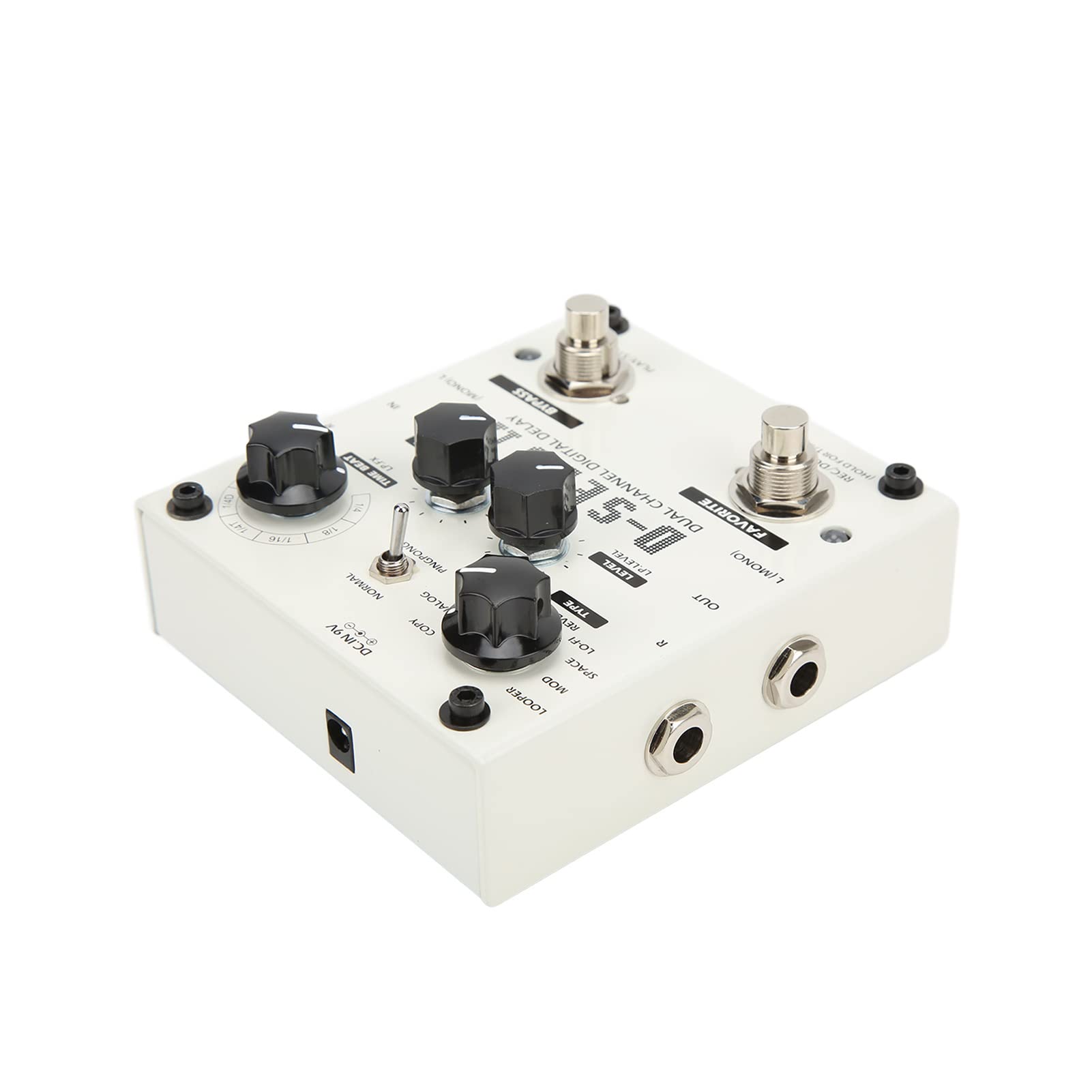 Pedal de Efectos de Guitarra, Pedal de Retardo de Guitarra Digital Estéreo de 2 Canales con 8 Modos de Efectos de Retardo Y Función Looper, para Guitarra Eléctrica, Bajo, Guitarra Eléctrica