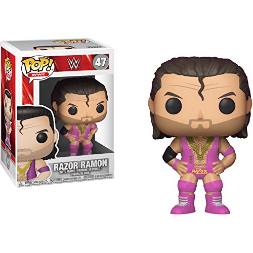 Funko Razor Ramon: WWE x POP! WWE Vinyl Figure & 1 PET Plastic Graphical Protector Bundle [#047/24825 - B]
