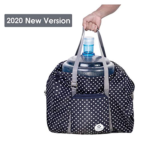 For Airlines Foldable Travel Duffel Bag Tote Carry on Luggage Sport Duffle Weekender Overnight for Women and Girls (Polka Dot-1109)