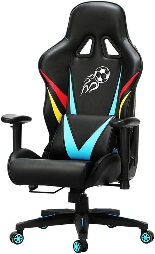 E- Sports Chair Lunch Break Office Chair Reclining Boss Chair Bedroom Game Chair Home Computer Chair Living Room Leisure Rocking Chair World Cup Soccer Chair Load- Bearing 130KG Size:6868128