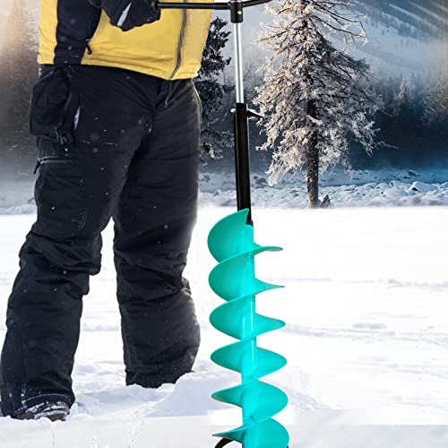 Oxyvan Ice Auger Drill,6”Diameter Nylon Ice Auger Fishing With Centering Point Blade,3 Adjustable Depths Up To 55 Inches,Including 2Pcs Replaceable Blades &Storage Bag(Drill Not Included) #TOP5