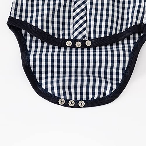 Baby Boys Gentleman Outfits Suits, Infant Short Sleeve Shirt+Bib Pants+ Tie Overalls Clothes Set,12-18M #TOP3