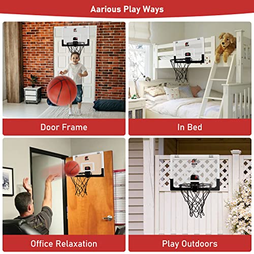 CYFIE Mini Basketballkorb Kinder Erwachsener Indoor Basketballkorb mit elektronischer Bewertungsfunktion und Sound, hängendes Basketballbrett mit 3 Bällen und Pumpe, Sport Spiel Satz - Image 7