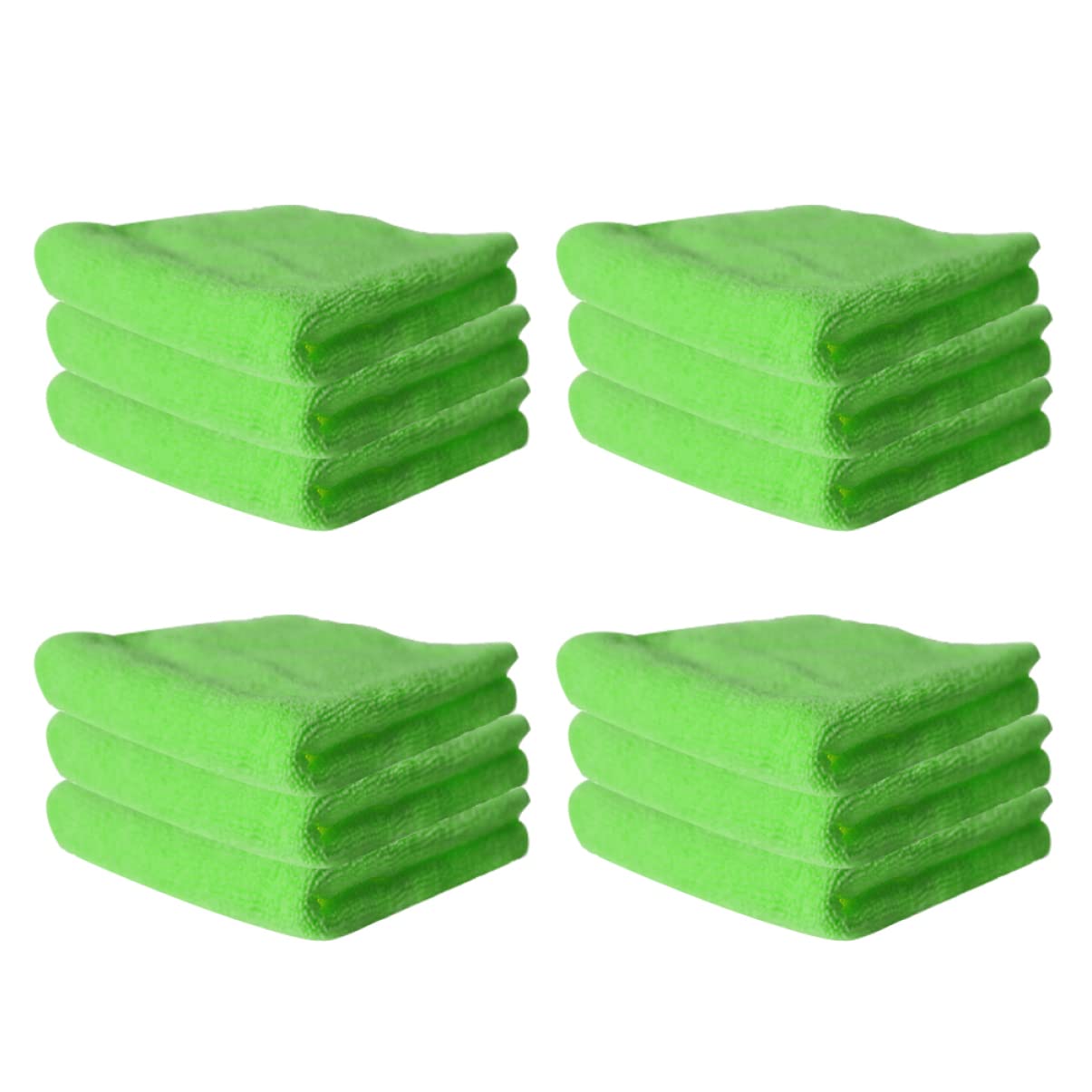 Zerodeko Panni per Pulizie in Microfibra 12 Pezzi, Verde, per Cucina