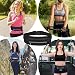 JIEYAO Laufgürtel für Handy, Ultraleichte Hüfttasche Wasserdicht Bauchtasche Elastischer Lauftasche Jogging Verstellbare Handytasche Sportgürtel Herren Damen Running Belt für Joggen Fitness (Schwarz)
