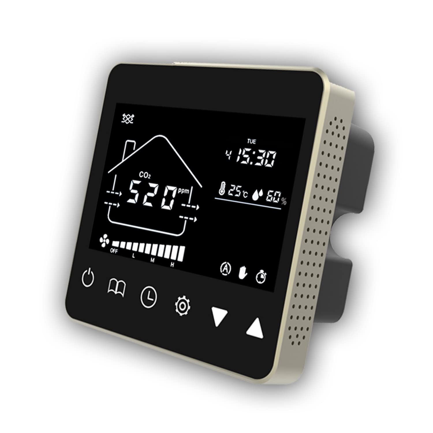 Thermostat Intelligent et Compteur de CO2 Mural pour Climatisation Centrale