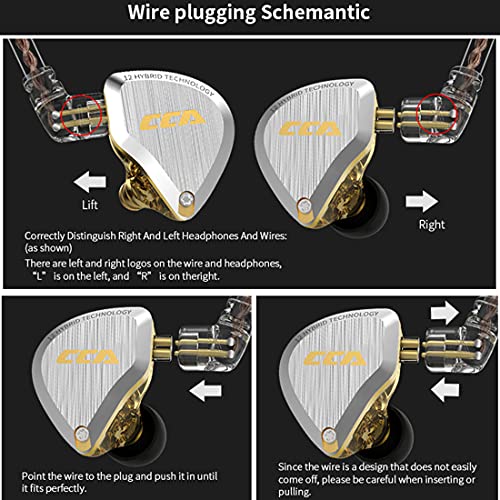 Cca C12 In Ear Monitor Headphones 5Ba 1Dd Hybrid Hifi Iem Earphones Noise Isolating Stereo Wired Earbuds For Musicians Audiophile Singers Dj #TOP7